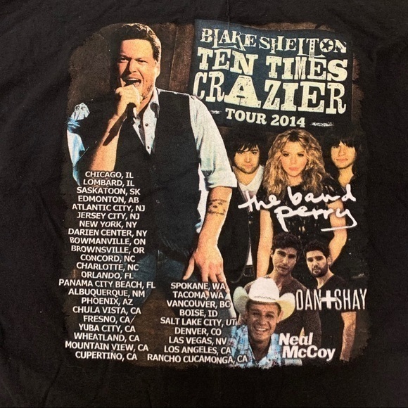 Blake Shelton | ten times crazier tour tee - Picture 3 of 5